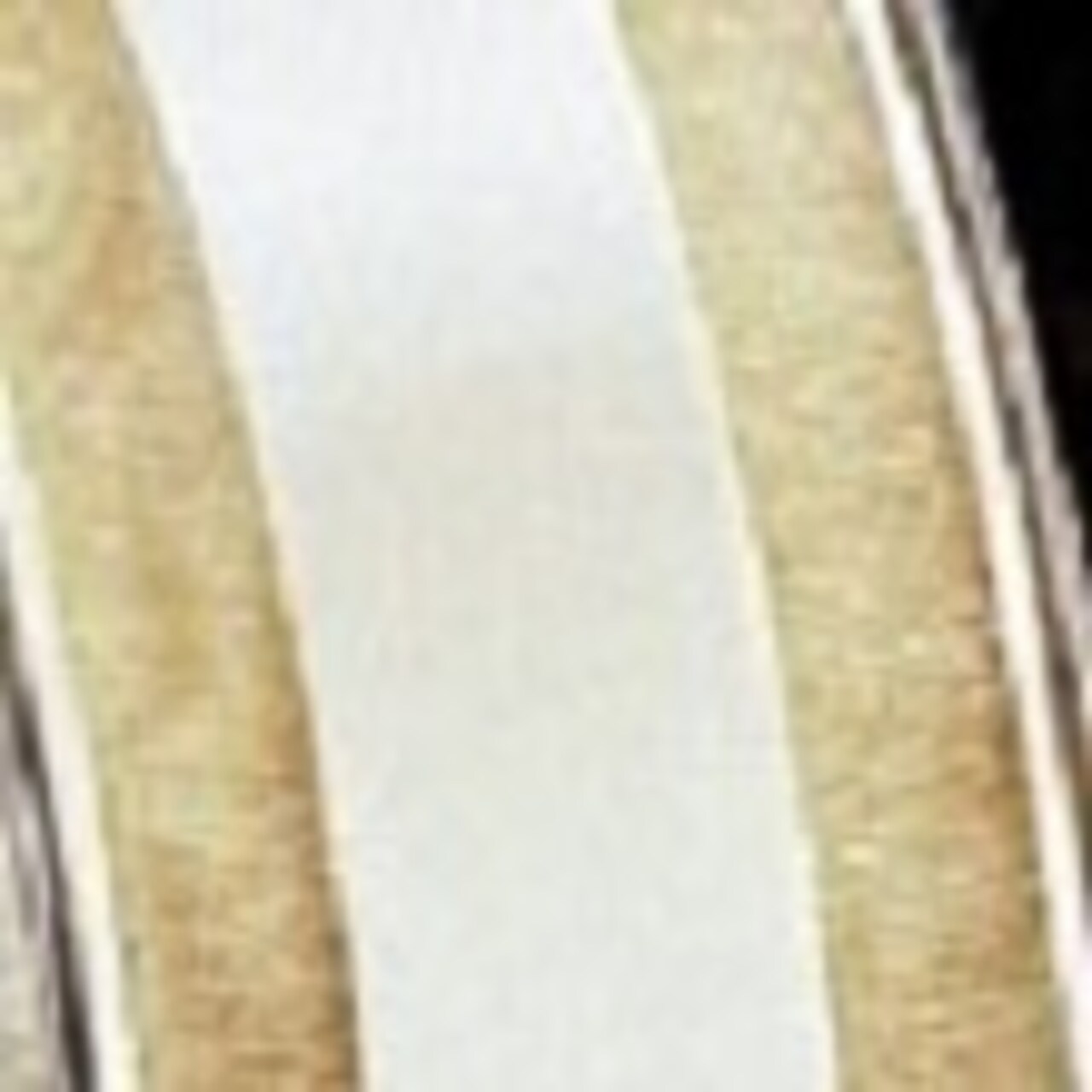 The Ribbon People Champagne Gold and White Striped Organdy Margaritte Craft Ribbon 0.5" x 120 Yards